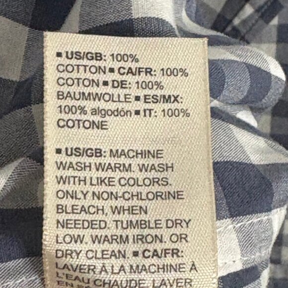 Goodthreads Women's LS Shirt Gingham 100% Cotton Size L EUC - Picture 6 of 7
